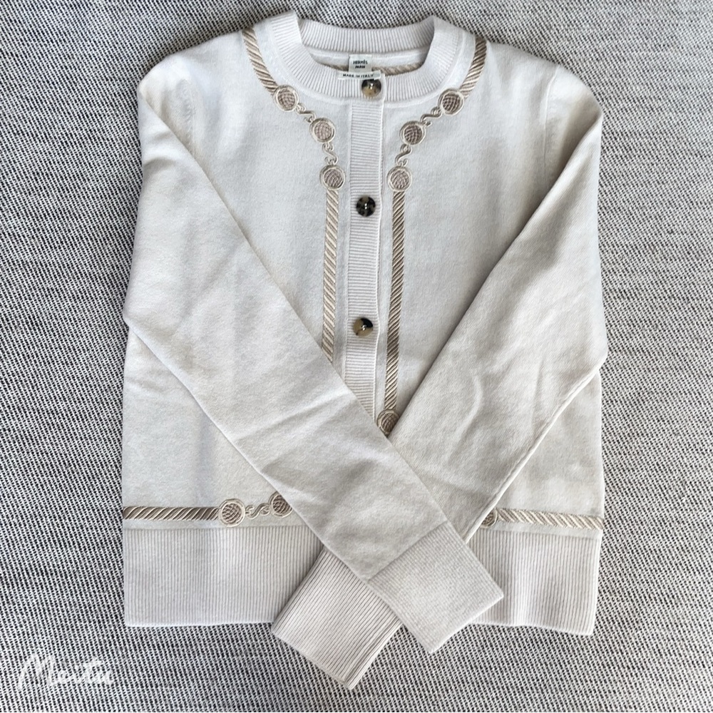 HP!🦋Authentic Hermes Cardigan Size 34 - Picture 6 of 11